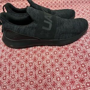 Under Armour Charcoal Knit Slip-On Sneakers